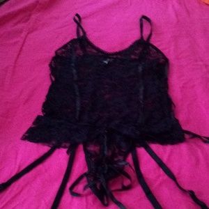 Black lace lingerie set